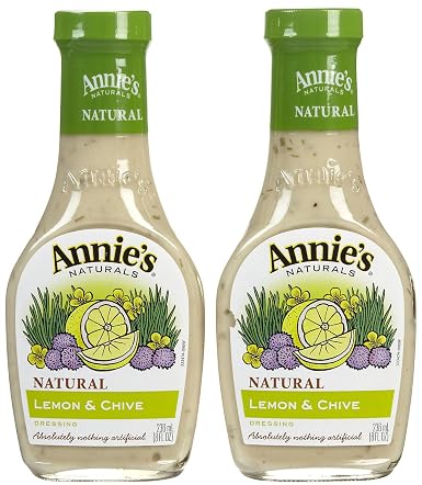 Amazon Com Annie S Homegrown Lemon Chive Dressing No Vinegar 8 Oz 2 Pk Grocery Gourmet Food