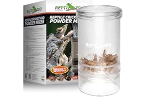 REPTI ZOO Reptile Cricket Calcium Powder Mixer, Transparent Cricket Keeper Shaker for Bearded Dragon Gecko Snake Lizard Chameleon, Dispenser Feeder for Reptile & Amphibians(Clear)