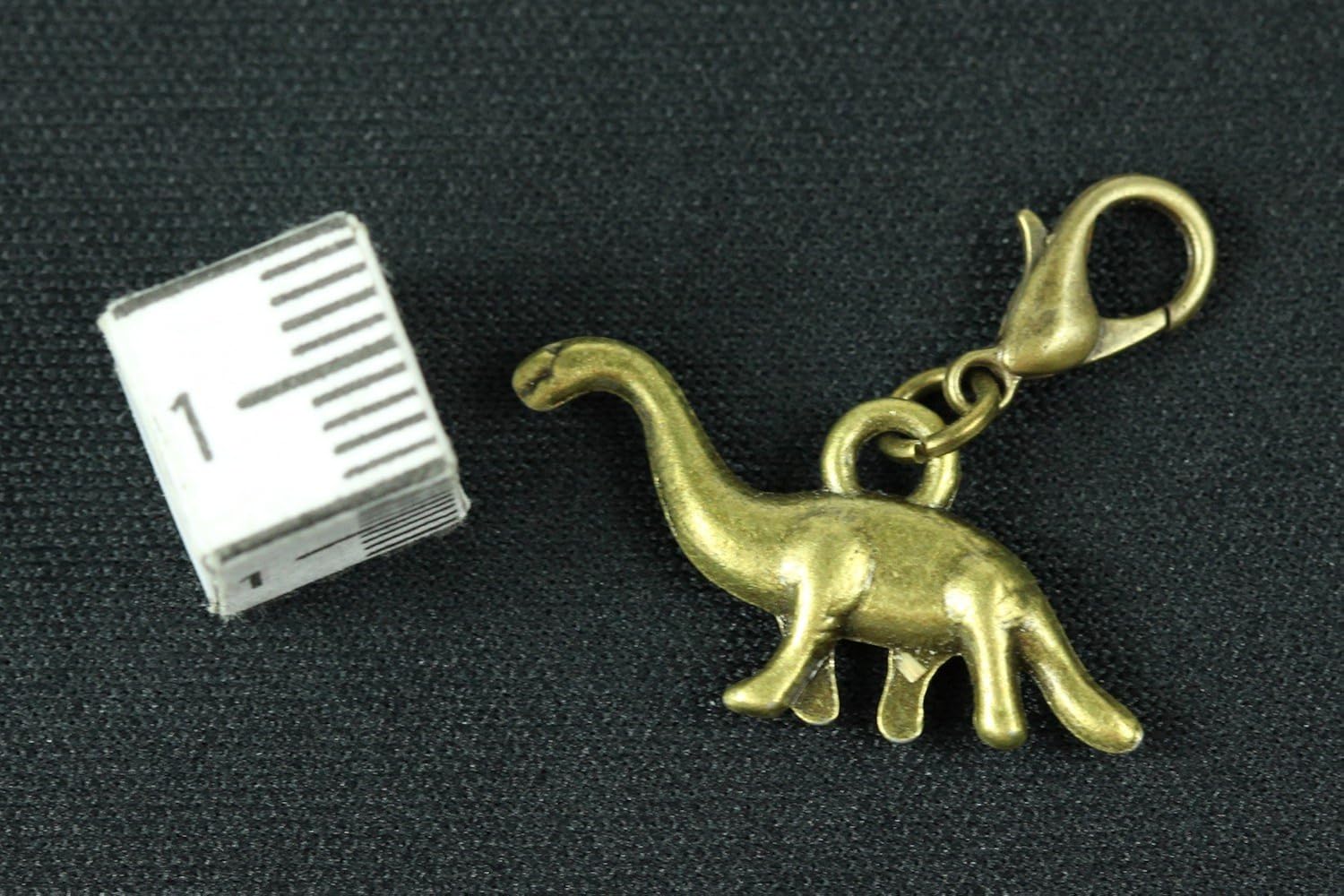 Miniblings Dino Charm Pendant For Bracelet Wristlet Bronze Dinosaur Long Neck, 25mm - Image 4