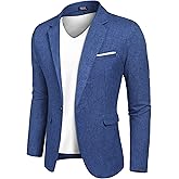 COOFANDY Men's Blazer Casual Sport Coats Slim Fit One Button Suit Jacket Lightweight Sports Jacket