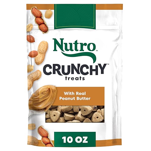 NUTRO CRUNCHY DOG TREATS WITH REAL PEANUT BUTTER,...