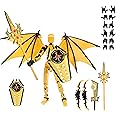 Pekuality T13 Action Figure-Dummy 13 Titan 13 Toys-Titan 13 Action Figure Assembly Completed-3d Printed Action Figures Multi-Jointed Movable- 5.5 Inch T 13 Gifts Toys Desk Decoration （Yellow）