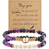 WRNZL Teacher Appreciation Gifts for Women Christmas End of Year Retirement Thank You Gifts for Teacher Bracelet