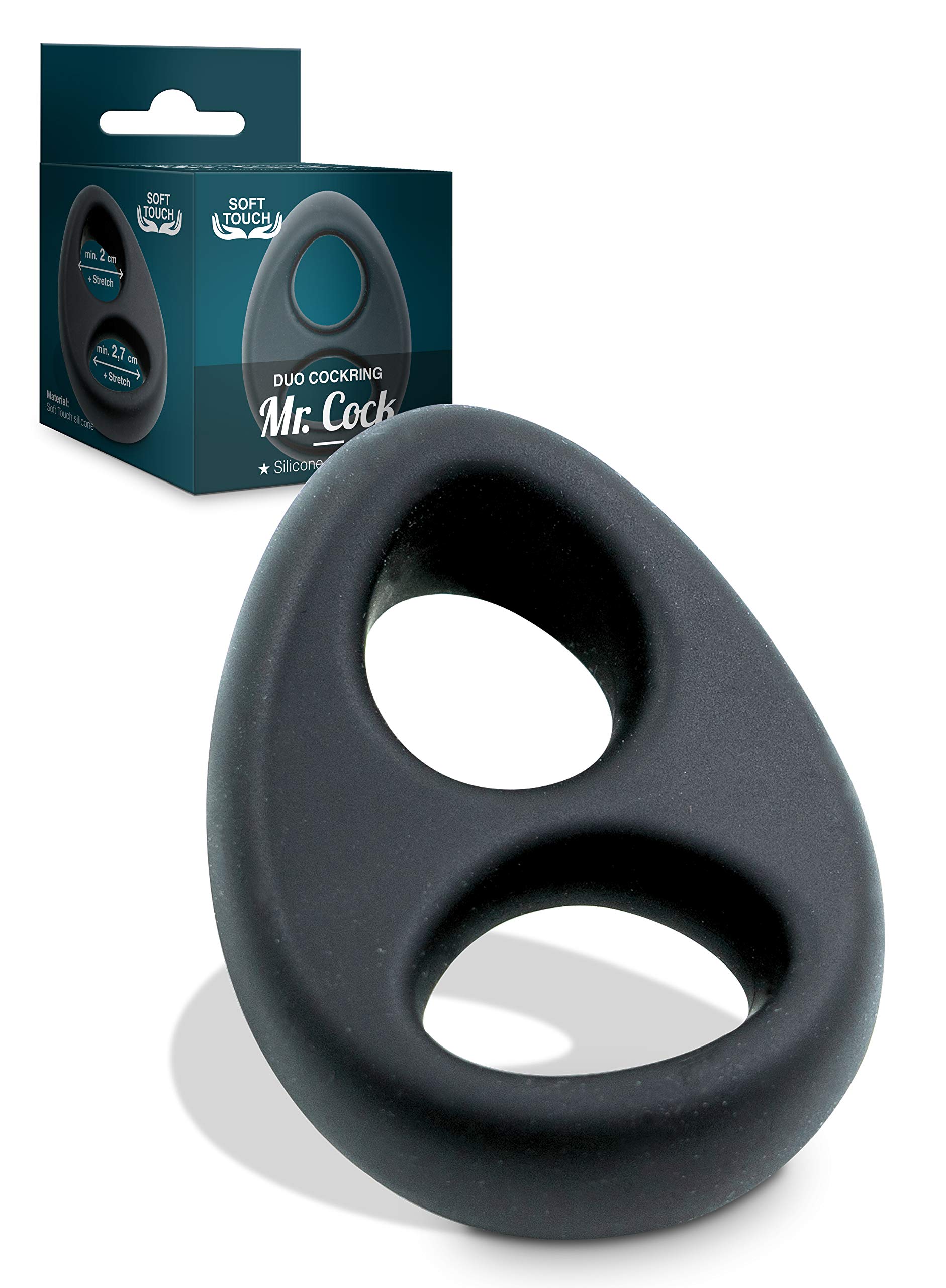 Mr Cock Duo Silicone Cockring Black