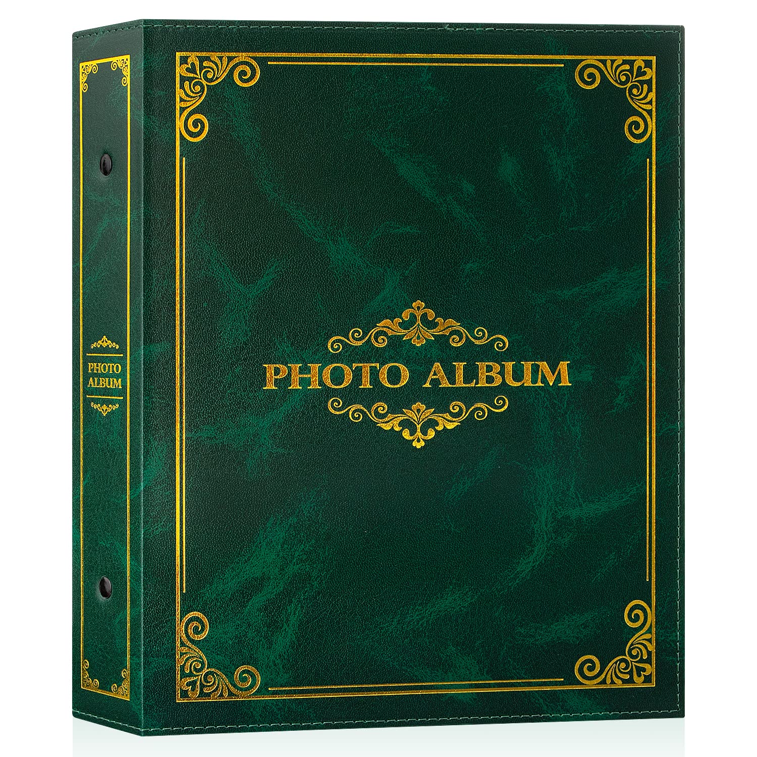 Lanpn Photo Album 6x4 Slip in, Traditional Classic 400 Pockets Photo Albums Holds Portrait Only 10x15cm Picture Green