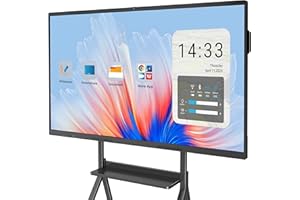YCKJNB 75″ Smart Board, 4K UHD Touchscreen Display Electronic Whiteboard Built in Ultra High Definition Camera Open App Ecosystem, Interactive Whiteboard for for Business Office Classroom Home