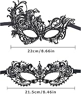 IRYNA 2 Pcs Black Lace Venetian Carnival Masks - Women Half Face Masquerade view 2