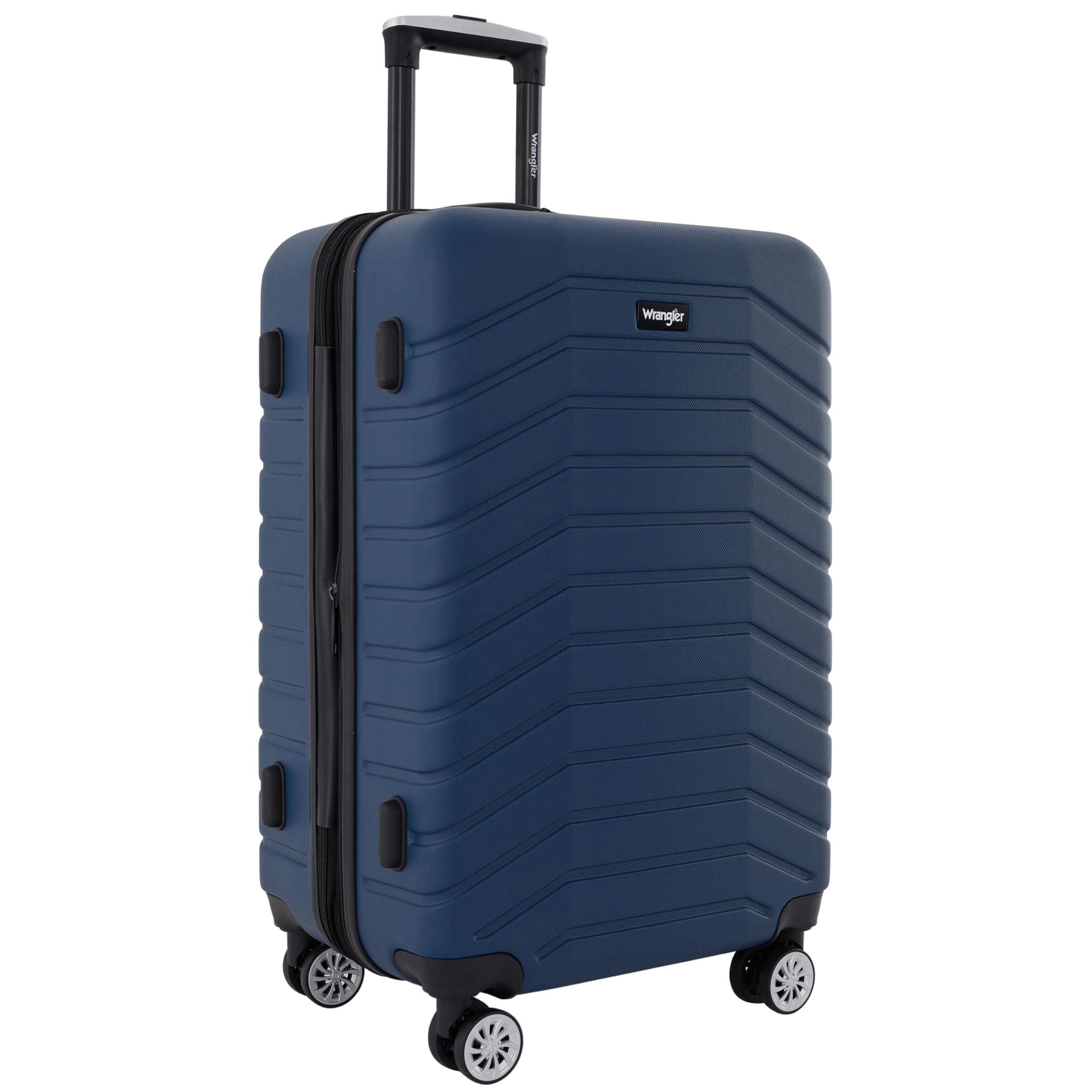 Wrangler Tahoe 3 Piece Spinner Luggage Set, Poseidon Blue, 20 x 12 x 18.5 inches
