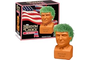 Chia Pet Donald Trump with Chia Seed Pack - Freedom of Choice - Decorative Presidential Pottery Planter, Easy to Do and Fun to Grow, Novelty Gift, Terra Cotta