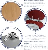 Harbour Housewares Soft Close Toilet Seat Mahogany Oval with Chrome Hinges view 2