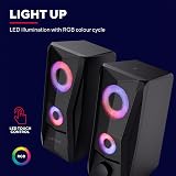 GXTrust Trust Gaming GXT 606B Javv PC Speakers 2.0 12W RGB USB Powered view 3