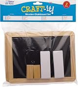 Baker Ross AR287 Wooden Chalk Board Sets, 2 Pack, 21 x 16 cm, Black view 3