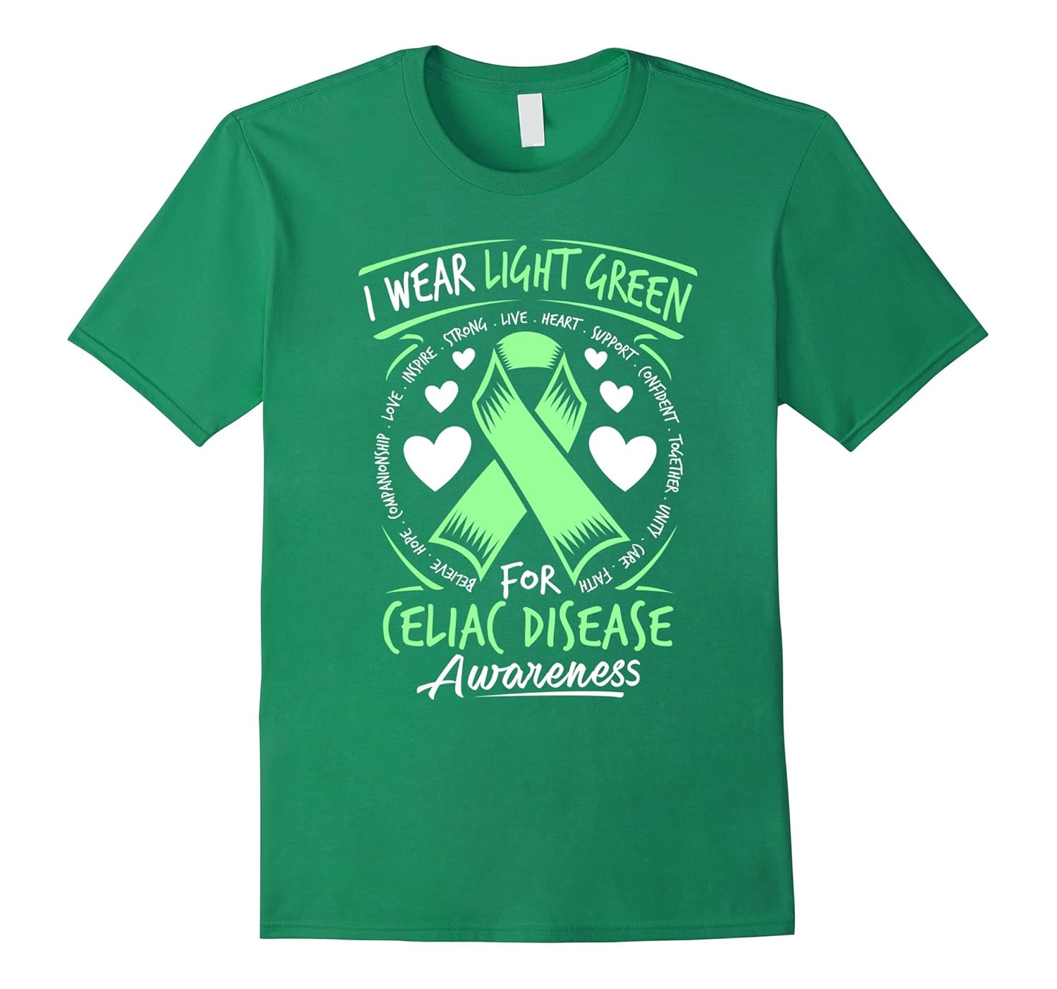 I Wear Light Green For Celiac Disease Awareness T ShirtArt Artvinatee