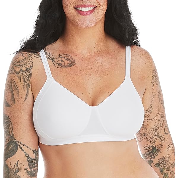 Hanes Women's Fuller Coverage Wire-Free Bra - Diamond Pattern Design - View #13