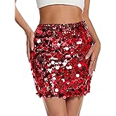 Women's Sequin Skirt Club Skirts Bodycon Night Sparkly Sexy Pencil Bodycon Night Out Party Skirts
