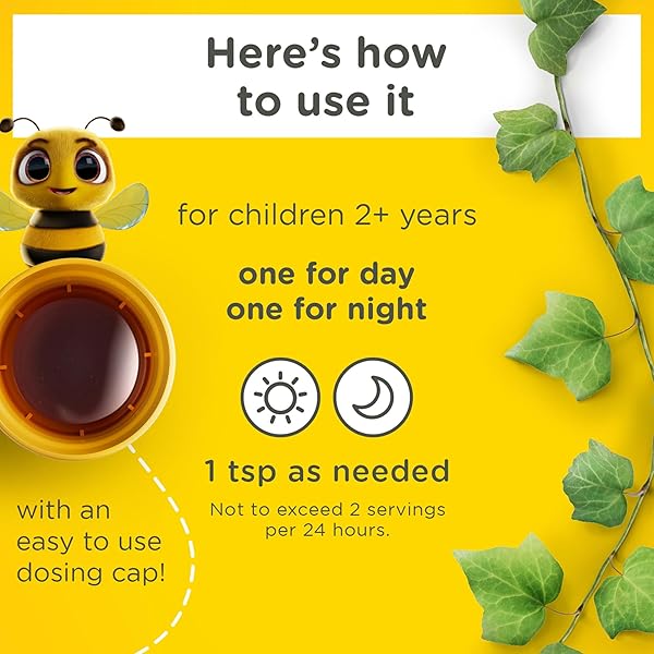 ZARBEE’S CHILDREN’S HONEY COUGH SYRUP + MUCUS DAY & NIGHT VALUE PACK, DAYTIME & NIGHTTIME TODDLER COUGH SYRUP, DARK HONEY, IVY LEAF EXTRACT, CHAMOMILE, MIXED BERRY FLAVOR, 2X 4 FL OZ