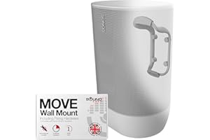 Move Speaker Wall Mount Bracket, Weatherproof, Compatible with Sonos Move & Move 2, Including Mounting Accessories, Lunar Whi