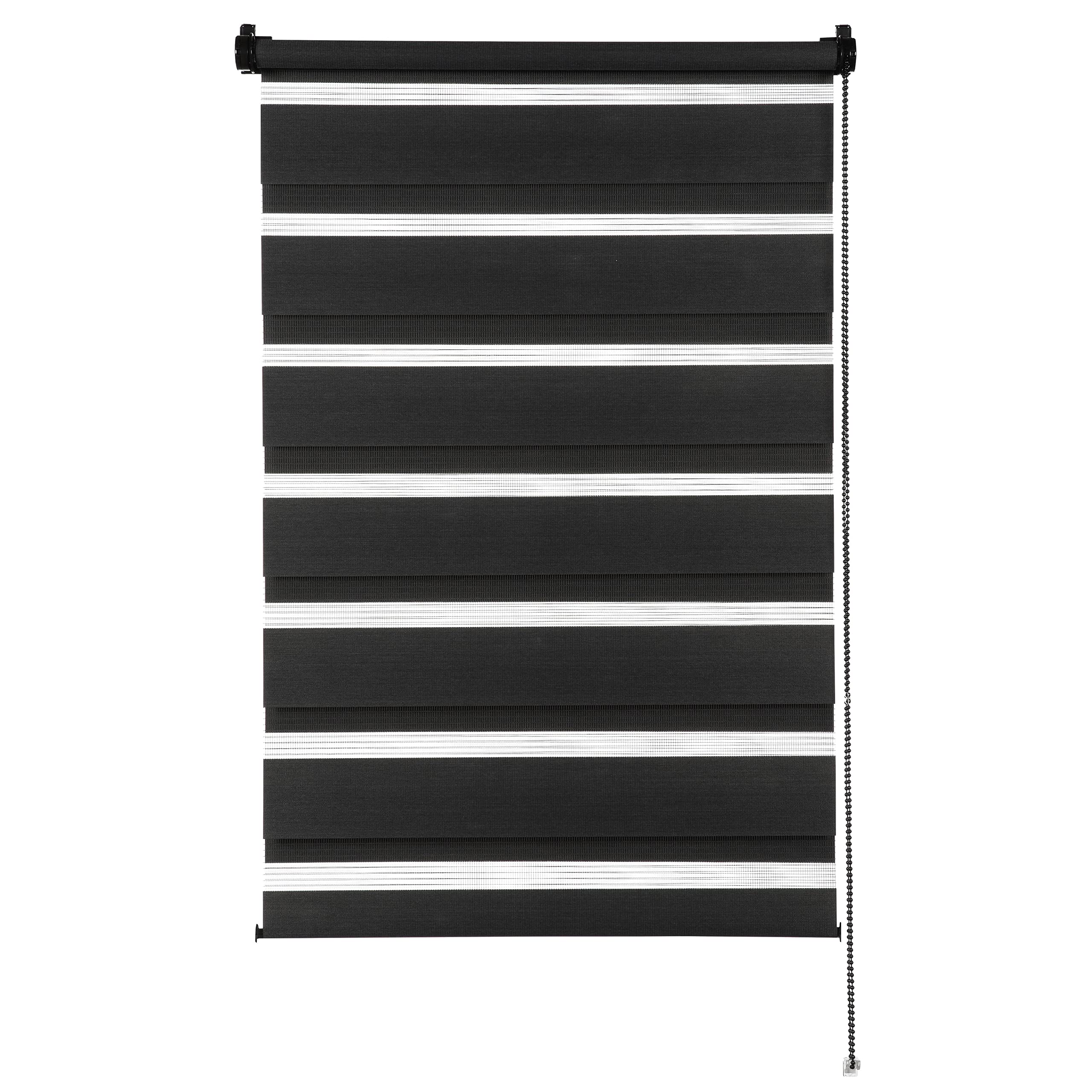 Gardinia Easyfix Double Roller Blind, Polyester, Black, 60 x 150cm