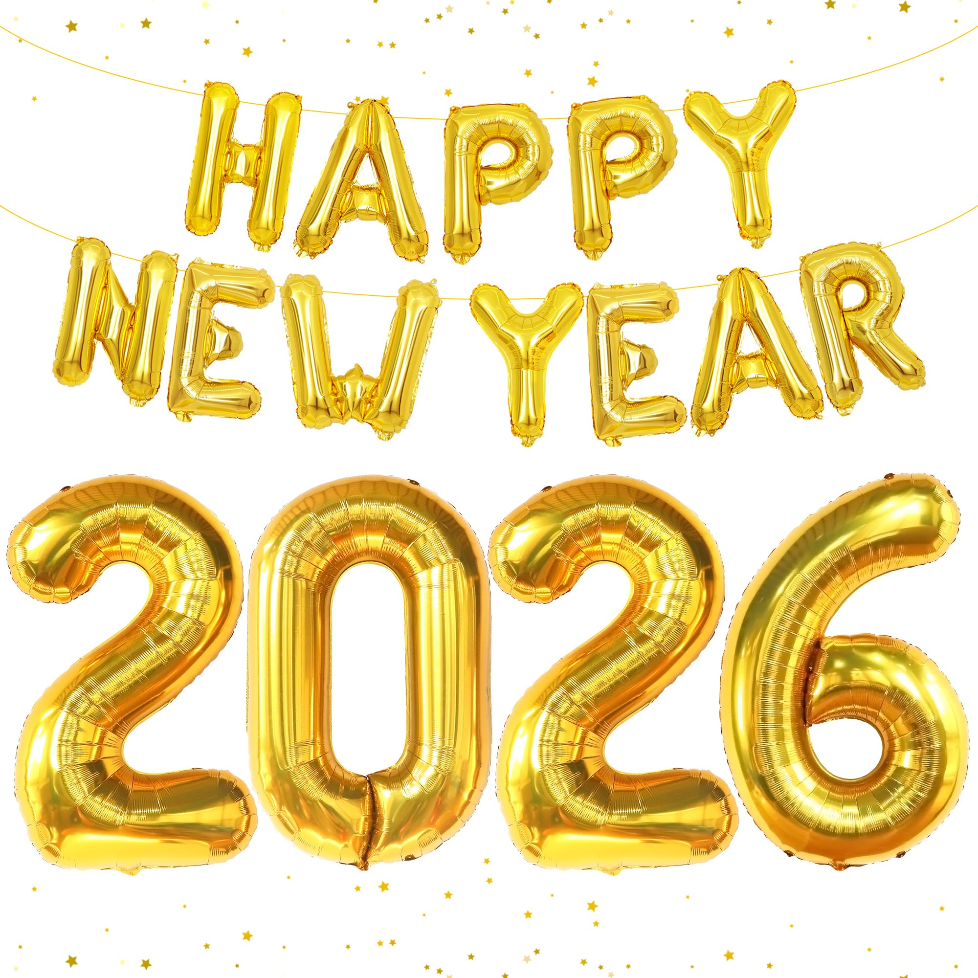Photo 1 of **UNKNOWN IF MISSING PARTS**
KatchOn, Gold Happy New Years Balloons - 40 Inch | New Year Eve Balloons for Happy New Years Decorations 2026 | NYE Banner 2026 | New Years Eve Party Supplies 2026, NYE Decorations