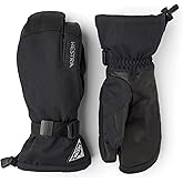 Hestra Unisex Powder Gauntlet 3-Finger Glove, Insulated, Windproof Leather Gloves for Alpine Ski & Everyday for Men & Women