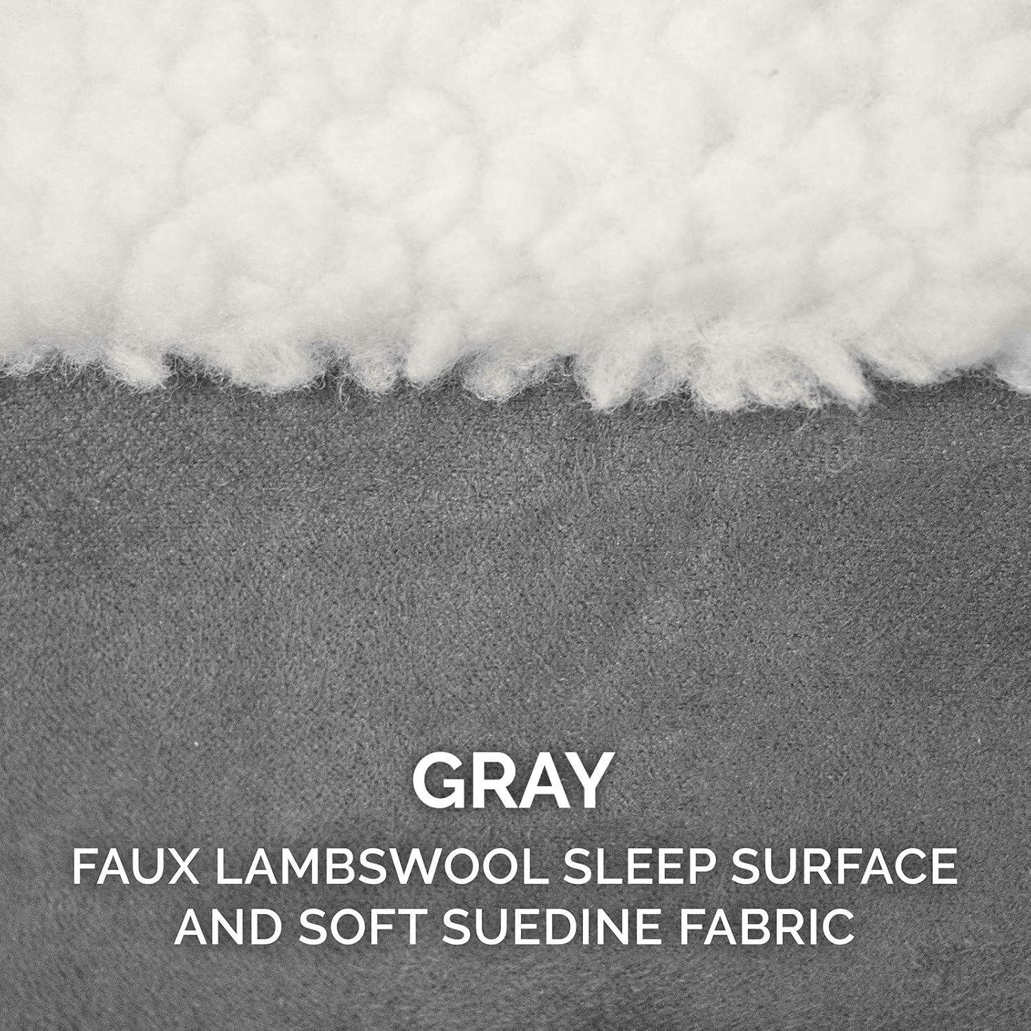 Furhaven Pet Dog Bed - Orthopedic Round Cuddle Nest Faux Sheepskin Snuggery Blanket Burrow Pet Bed with Removable Cover for Dogs and Cats, Gray, 26-Inch : Pet Supplies