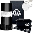 Pressice Barware Ice Ball Press - Effortlessly Make Giant 2.3" Ice Balls - Includes Aircraft Grade Aluminum Ice Press and Ice Mold - Assembled in the US (Ice Press, Black)