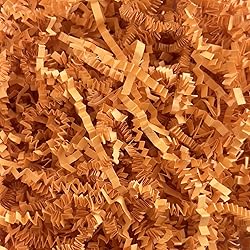 2LB Light Orange Crinkle Cut Paper Shred
