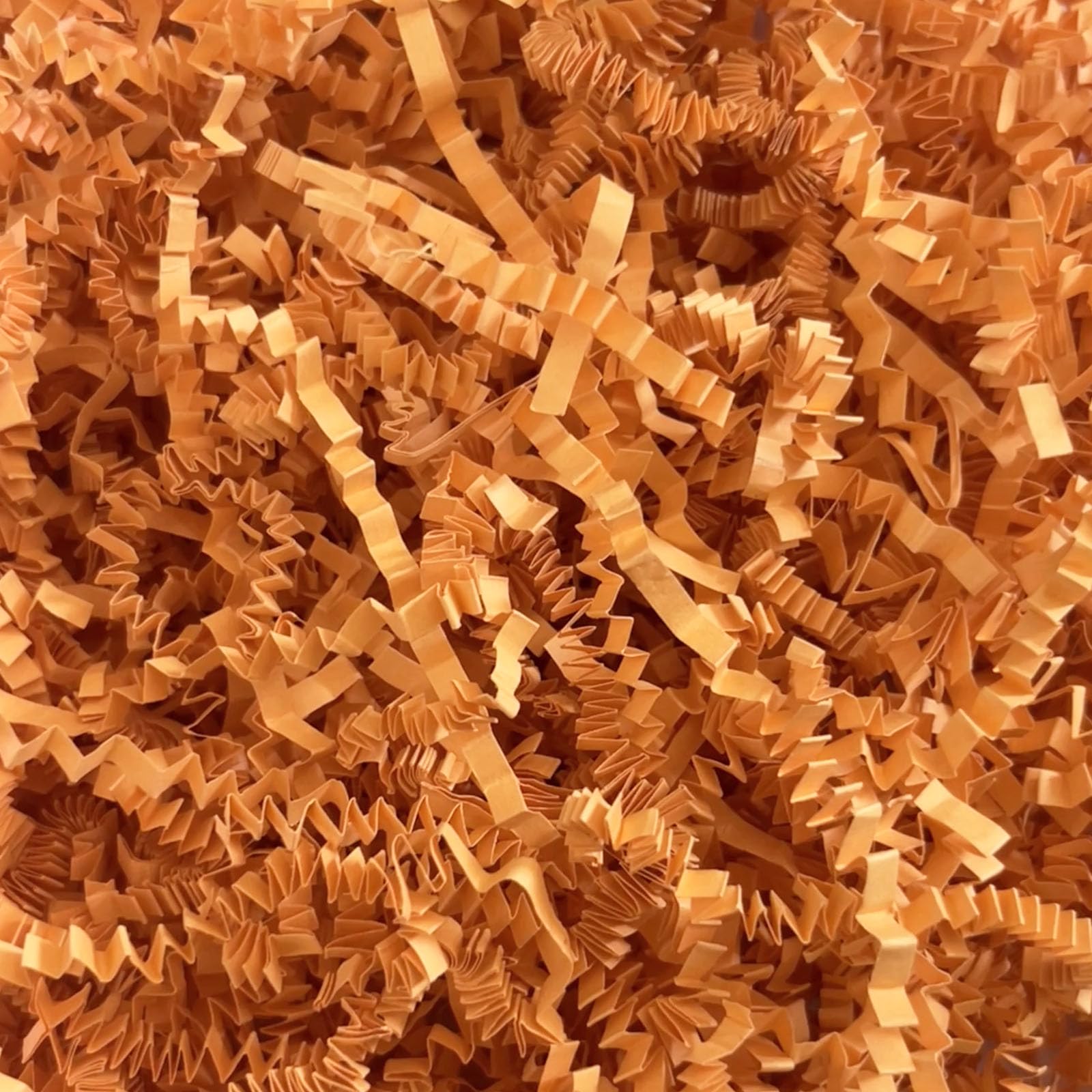 2LB Light Orange Crinkle Cut Paper Shred