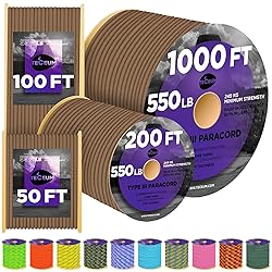 TECEUM Paracord Type III 550 Grizzly Brown – 50