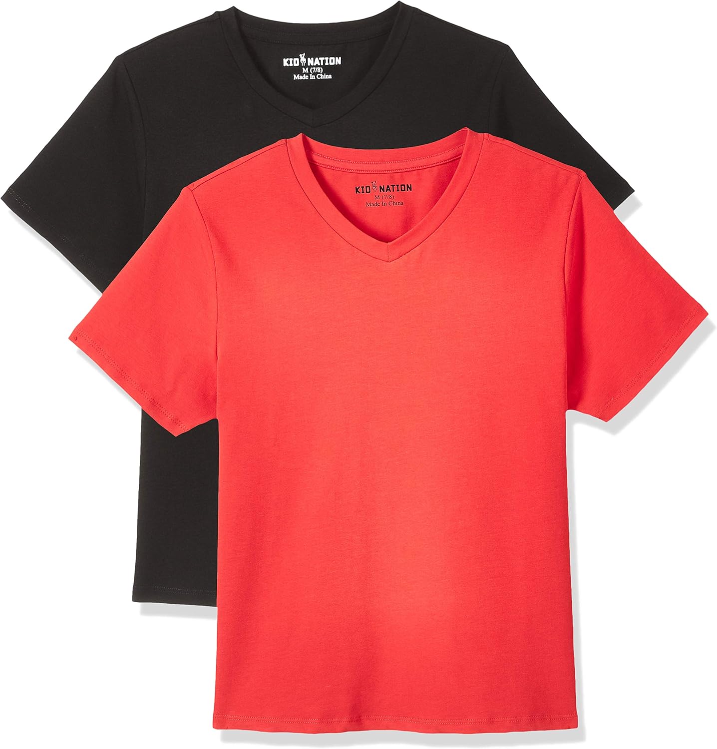 plain red v neck t shirt