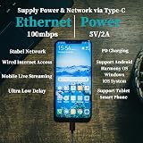 Revotech PoE to Type-C Adapter 5V 2A USB C Ethernet 10/100Mbps IEEE802.3af PD view 5