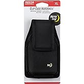 Nite Ize Clip Case Hardshell Universal Rugged Holster - Protective Phone Holder with Belt Clip - Holster for Men's & Women's Belts - Utility Belt Phone Pouch - X-Large, Black