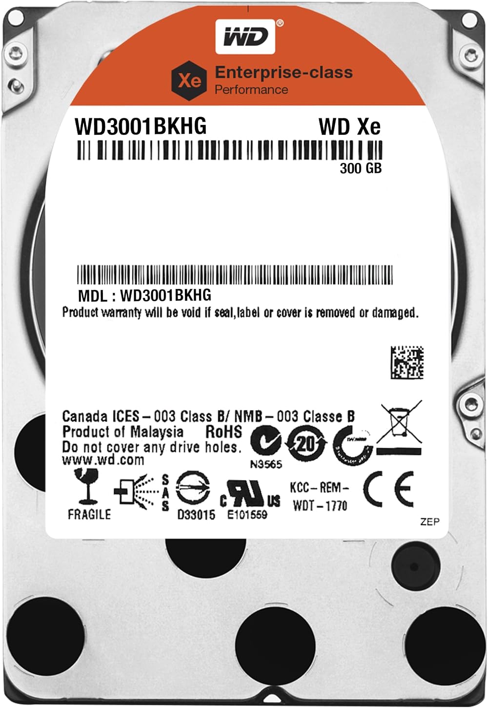 WD XE 300GB Enterprise SAS 2.5" 10000RPM 32MB Cache Hard Drive