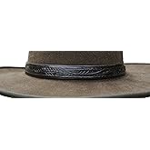 StraightLine Clint Eastwood Spaghetti Cowboy Western Leather Hatband - Dark Brown - Great Gift