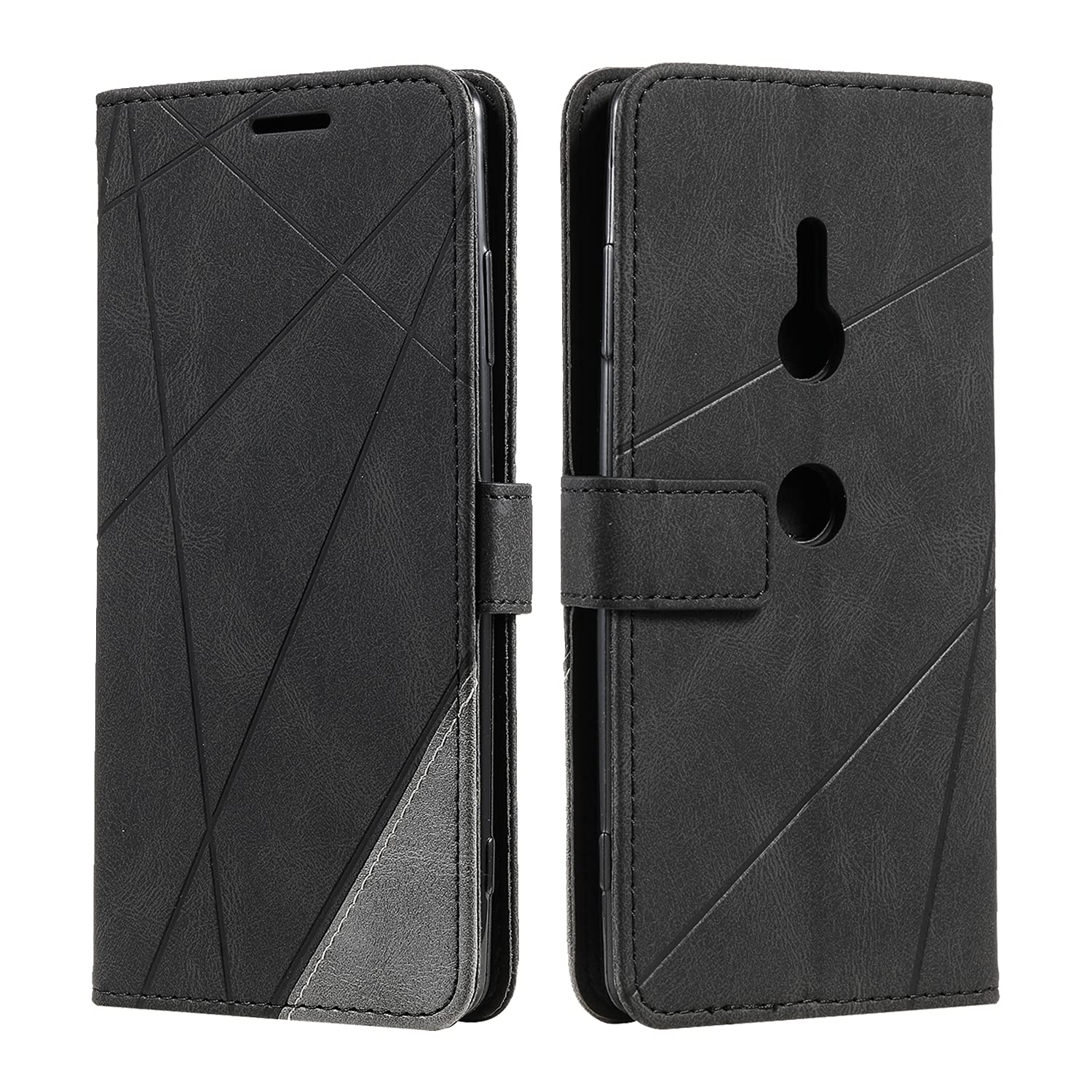 SONWO Case for Sony Xperia XZ3, PU Leather Wallet Case with Magnetic Closure and Flip for Sony Xperia XZ3, Black