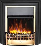 Dimplex Cheriton Deluxe Optiflame Freestanding Electric Fire 2kW Brass Black view 1