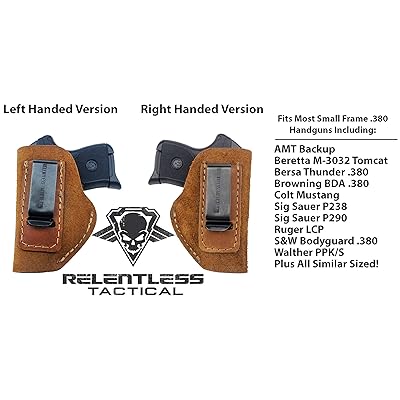 Buy Relentless Tactical The Ultimate Suede Leather Iwb Holster Made In Usa Fits Most Small 380 Handguns Ruger Lcp And Similar Online In Turkey B07hkk1jyp