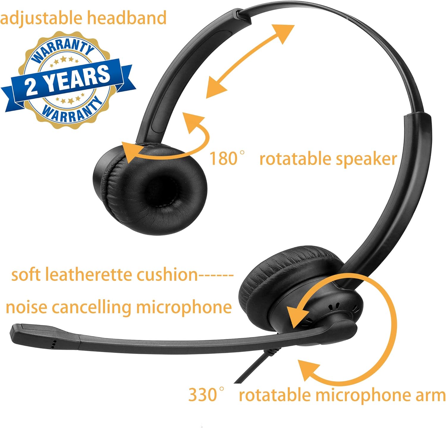 USB Headset for Zoom Meeting, Video Conferencing Headset with Mute