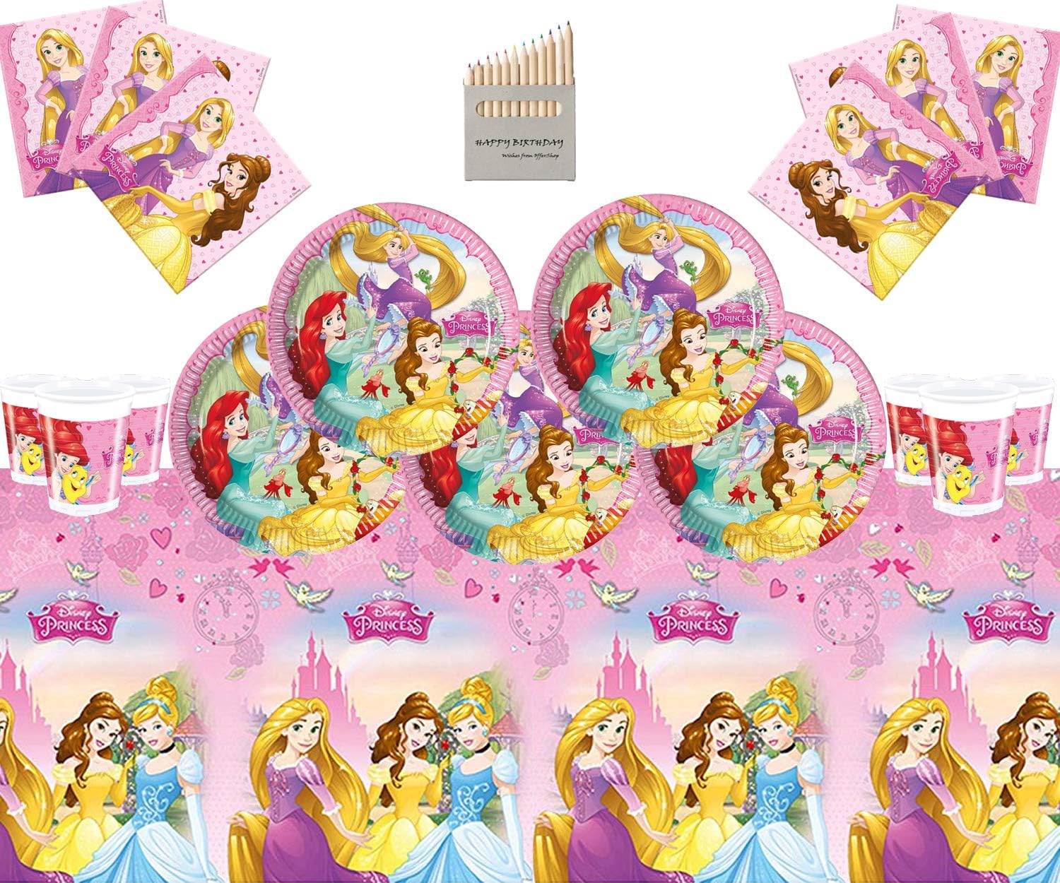 Disney Princess Party Supplies Girls Complete Birthday Party Tableware