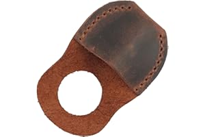 Toprank Leather Thumb Guard for Wood Carving - Premium Full Grain Leather Finger Protector, Handmade Carpenter Carving Kit Ac