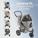 Zamboo Rain Cover for Dog Pram Medium Large Fits 106x59x107 cm Rear Zip view 6