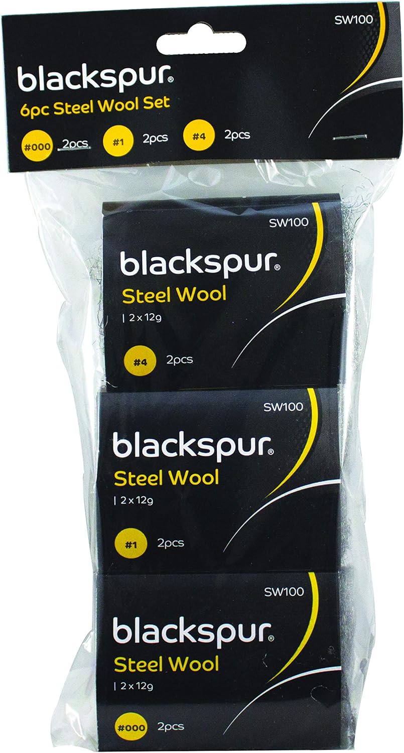 Blackspur BB-SW100 Steel Wool Set, Unknown, 6pc