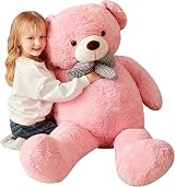 IKASA Giant Teddy Bear 120cm Soft Plush Pink Toy EN71 ASTM Safe