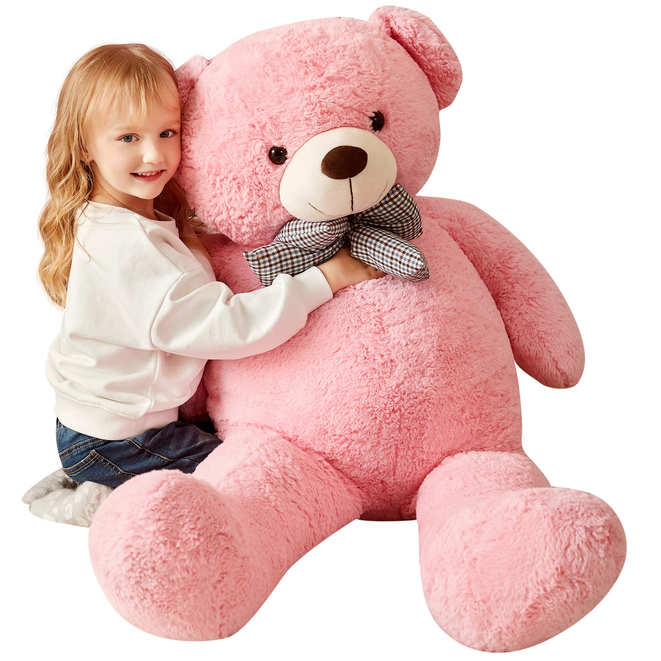 IKASA Giant Teddy Bear Soft Toys Stuffed Animals (120cm, pink)