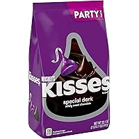 HERSHEY'S KISSES SPECIAL DARK Mildly Sweet Dark Chocolate Candy, Easter, 32.1 oz Party Bag