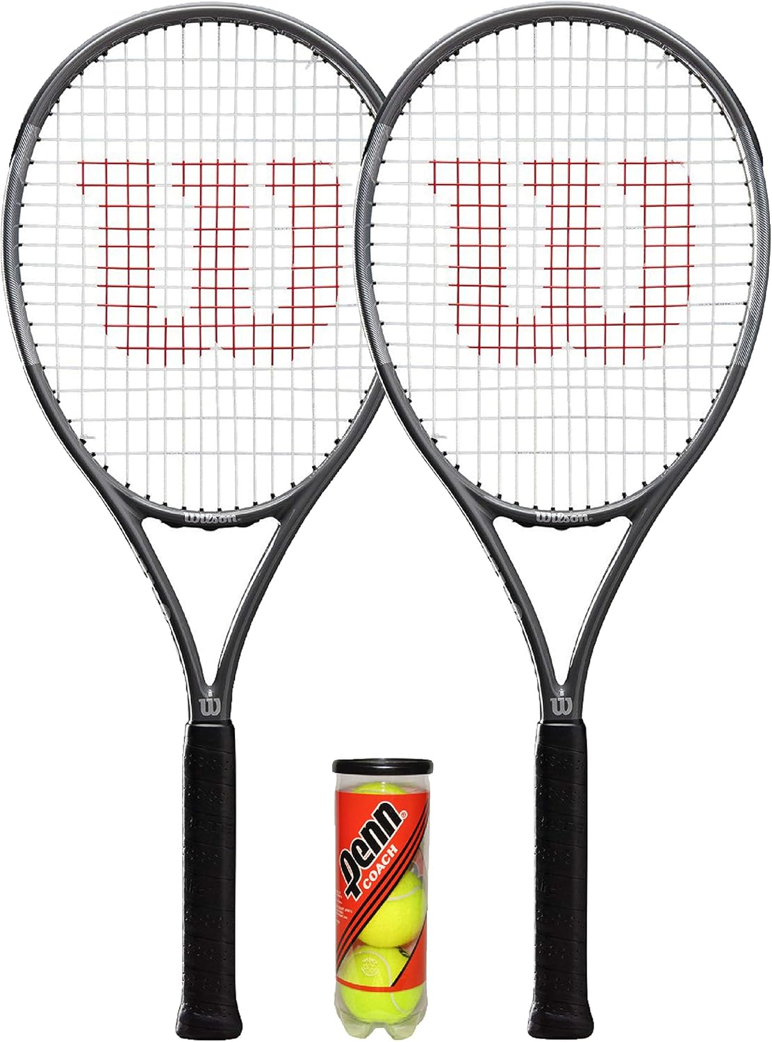 Wilson 2 x Tour Tennis Rackets + 3 Tennis Balls Sports