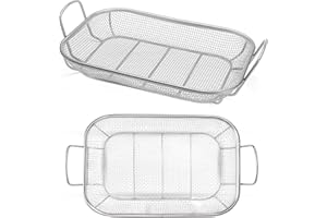 HOMI STYLES Homi Styes Grill Baskets for Outdoor Grill – 15 x 11-inch Vegetable Grill Basket – Grill Vegetable Basket with Handles – Rustproof Stainless Steel Mesh Veggie Grilling Basket