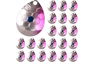 FUSIGO Colorado Blades Spinner Blades Lure Making Kit, 30pcs Colorful Metal Blades Easy Spin Spoons Inline Spinner Walleye Rig Making DIY Fishing Lure Making Supplies for Trout Salmon Bass Fishing