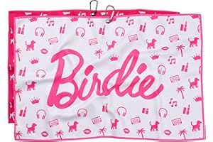 Shanker Golf - Birdie Pink Golf Towel - Funny Microfiber Waffle Women's Golf Towel - Funny Joke Logo - Perfect Ladies Golf Gift