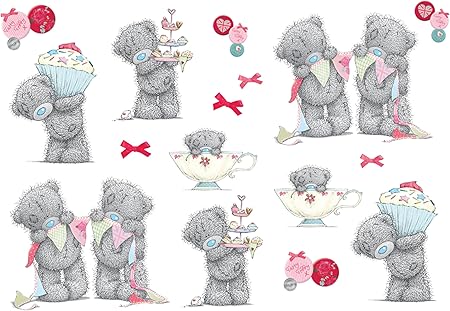 Funtosee Tatty Teddy Tea Party Room Stickers Amazon Co Uk